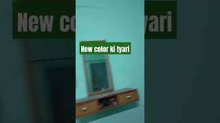 Fauji quarter me new color ki tyariviralvideo chambyalblogger fauji shorts trending newcolour [upl. by Alesram]