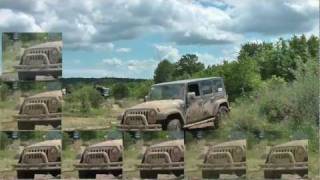 Jeep Wrangler von ALLRAD SCHMITT bei einer Probefahrt im Gelände [upl. by Rhines]