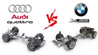 xDrive 4WD Sport vs Quattro Ultra  4X4 System BMW vs AUDI [upl. by Strander]