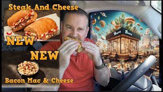 Paneras NEW Bacon MacampCheese and Cheesesteak Review [upl. by Ellerehc]