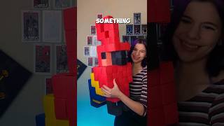 I built a GIANT Minecraft Parrot ONLY USING PAPER NO glue and NO tape minecraft [upl. by Nehemiah649]