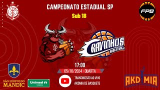 Regatas x Cravinhos Campeonato Estadual Paulista 2024 de Basquete Sub18 [upl. by Siriso]