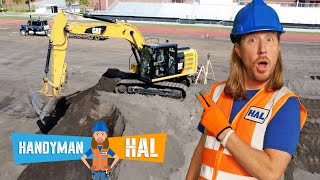 Excavators Real Construction Equipment Vehicles with Handyman Hal [upl. by Akerley184]