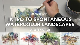 Intro to Spontaneous Watercolor Landscape Painting with Steve Mitchell  Lesson 1 of 4 [upl. by Aniala953]