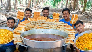 MISAL PAV  Kolhapuri Misal Pav Recipe  Street Food  Village Rasoi [upl. by Elidad]