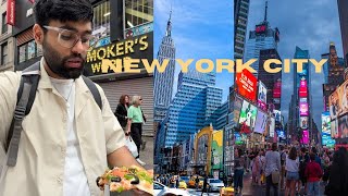 quotPhilly to NYC Students Budget Food amp Times Square Adventure New York Travel Vlog Masters in US [upl. by Yun]