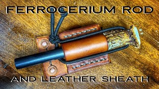 Ferrocerium Rod and Leather Sheath 4K [upl. by Irol]