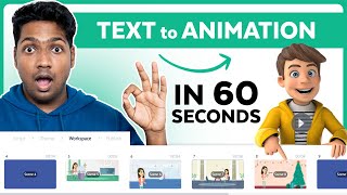 Text to Animation Video using AI Tools for FREE  2024 [upl. by Bulley]