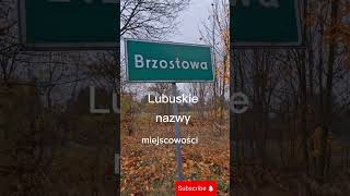 Lubuskie nazwy miejscowości lubuskiturysta [upl. by Anayit]