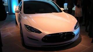 166  Franz von Holzhausen Interview re Tesla Model S NYC debut party [upl. by Sonni856]