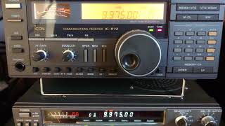 Kenwood R5000 Vs Icom IC R72  9975 KHz KTWR [upl. by Kayne]