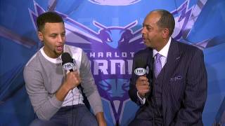 Stephen Curry Interviews Father Dell in Charlotte [upl. by Tenneb508]