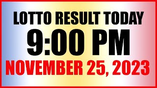 Lotto Result Today 9pm Draw November 25 2023 Swertres Ez2 Pcso [upl. by Aisena373]