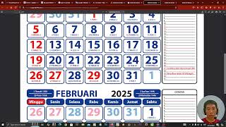 Template Kalender 2025 Hijriah amp Jawa Resmi SKB Menteri CDR AI PDF JPG [upl. by Ottavia]