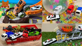 Police Car Fells into Muddy Water Car Carrier Saves Cars in Water Beads and more stories 【Kumas 】 [upl. by Ahk]