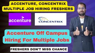 Accenture Concentrix Multiple job hiring freshers freshers don’t miss chance [upl. by Fogg]