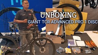 UNBOXING 2022 GIANT TCR ADVANCED PRO 1 DISC BLACK DIAMOND [upl. by Innek]