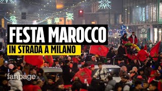 Marocco in semifinale esplode la festa a Milano quotAndiamo in finale e vinciamo la coppa del mondoquot [upl. by Crawford951]