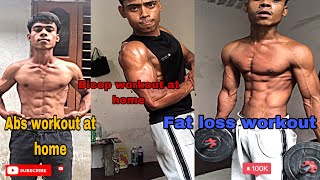 Abs workout and biceps workout at home fat loss workout video 👈 [upl. by Eked952]