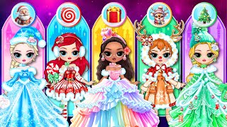 Christmas Fashion For Disney Princess  Best DIY Fashion Paper Dolls [upl. by Hazeefah]