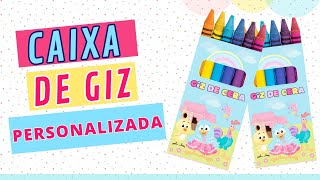 Como Fazer Caixa Giz de Cera pelo Celular no CANVA Papelaria Personalizada Pelo Celular [upl. by Ivett828]