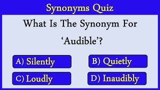 Synonyms Quiz 16 Can You Score 1010 [upl. by Jolynn]