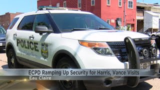 Eau Claire Police ramping up security with Harris Vance visiting on same day [upl. by Phelia]