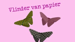 Vlinder vouwen van papier  origami mooi en makkelijk [upl. by Inhoj396]