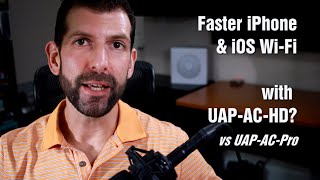 Comparing Ubiquiti UAPACHD to UAPACPro for higher wifi speeds on iPhone and iOS devices [upl. by Ahsaet]