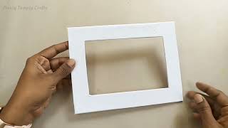 DIY Photo Frame Making Idea  Cardboard photo frame  Handmade picture frame  Home made Photo Frame [upl. by Whitson966]