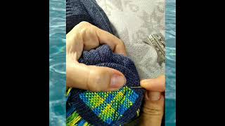 How to finish darning with small loom [upl. by Teillo]