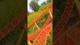 AWESOME Spinning Roller Coaster in FRANCE 🙂‍↔️ fyp rollercoaster [upl. by Daberath]