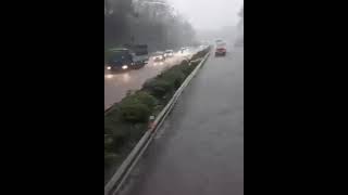 Maltempo sulla costa orientale siciliana allagamenti e frane sulla A18 MessinaCatania [upl. by Wittenburg30]