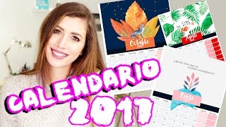 CALENDARIO 2017 DESCARGABLE gratis  PROPÓSITOS AÑO NUEVO [upl. by Simmie]