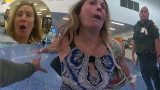 Angry Woman Has An Extreme Melt Down At Airport After Trying To Check In 100 Pound Luggage [upl. by Ahsitaf]