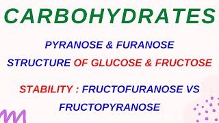 LECTURE  8 PYRANOSE amp FURANOSE STRUCTURE OF GLUCOSE amp FRUCTOSE  FRUCTOFURANOSE VS FRUCTOPYRANOSE [upl. by Granny]