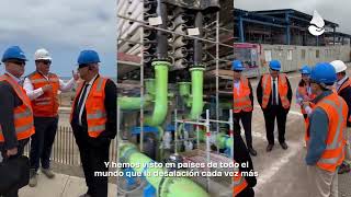 Visita de Saroj Kumar Jha a Planta Desoladora de Aguas Antofagasta [upl. by Ardnuaed]