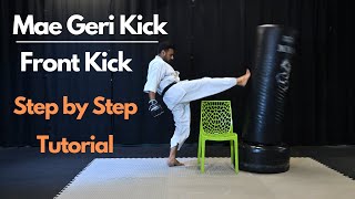 Front push Kick  Mae Geri Tutorial [upl. by Dix481]