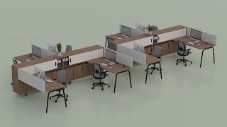 ROUND desk system by NARBUTAS [upl. by Amero]