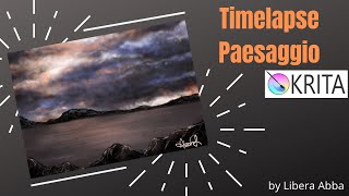 Speedpainting timelapse paesaggio con Krita [upl. by Aneekat]