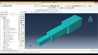 Abaqus meshing Tutorials  Meshing of Stepped Bar in Abaqus [upl. by Jann]