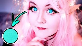 Cyan Mesh Circle Lenses Try On amp Review [upl. by Aronoel369]