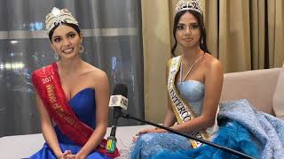 Maureen Montagne The Miss Globe 2021 and Cinderella Obenita Miss Intercontinental 2021interview [upl. by Lletnahs833]