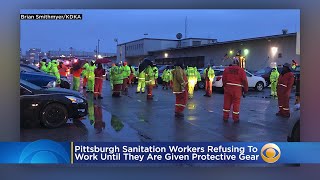 Pittsburgh Sanitation Workers Refusing To Work Until They Are Given Protective Gear [upl. by Akerahs215]