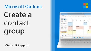 How to create a contact group in Outlook  Microsoft [upl. by Yim]