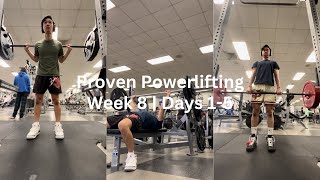 Proven Powerlifting Week 8  Days 15 [upl. by Artemahs]