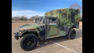 1987 AM General M1038 1 ¼ Ton 4x4 Military HMMWV 21845 Miles [upl. by Biamonte]