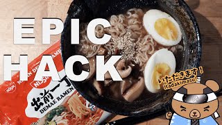 EPIC HACK  Cooking Instant Ramen with EXTRA TOPPINGS P [upl. by Claud]