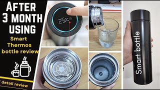 After 3 month using  Smart Thermos bottle with LED Temperature Display battery backup detail review [upl. by Hsihsa29]