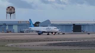 A320 Jetblue takeoff from Aguadilla and another A320 jetblue landing at Aguadilla Airport BQN [upl. by Isyad391]